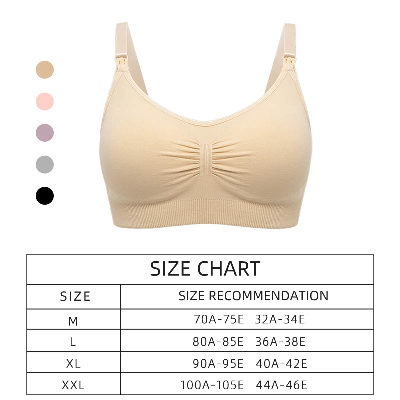 Plus Size Nursing Bra Breathable Seamless For Breastfeeding
