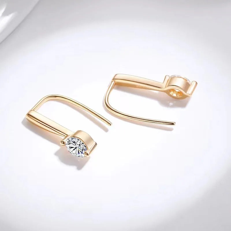 Moissanite Earrings – 925 Sterling Silver Fashion Jewelry for Women