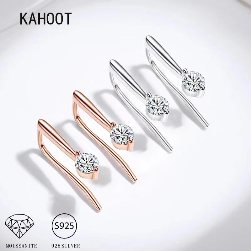 Moissanite Earrings – 925 Sterling Silver Fashion Jewelry for Women