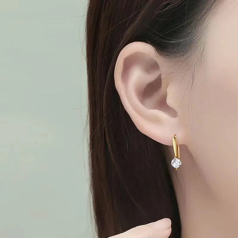 Moissanite Earrings – 925 Sterling Silver Fashion Jewelry for Women