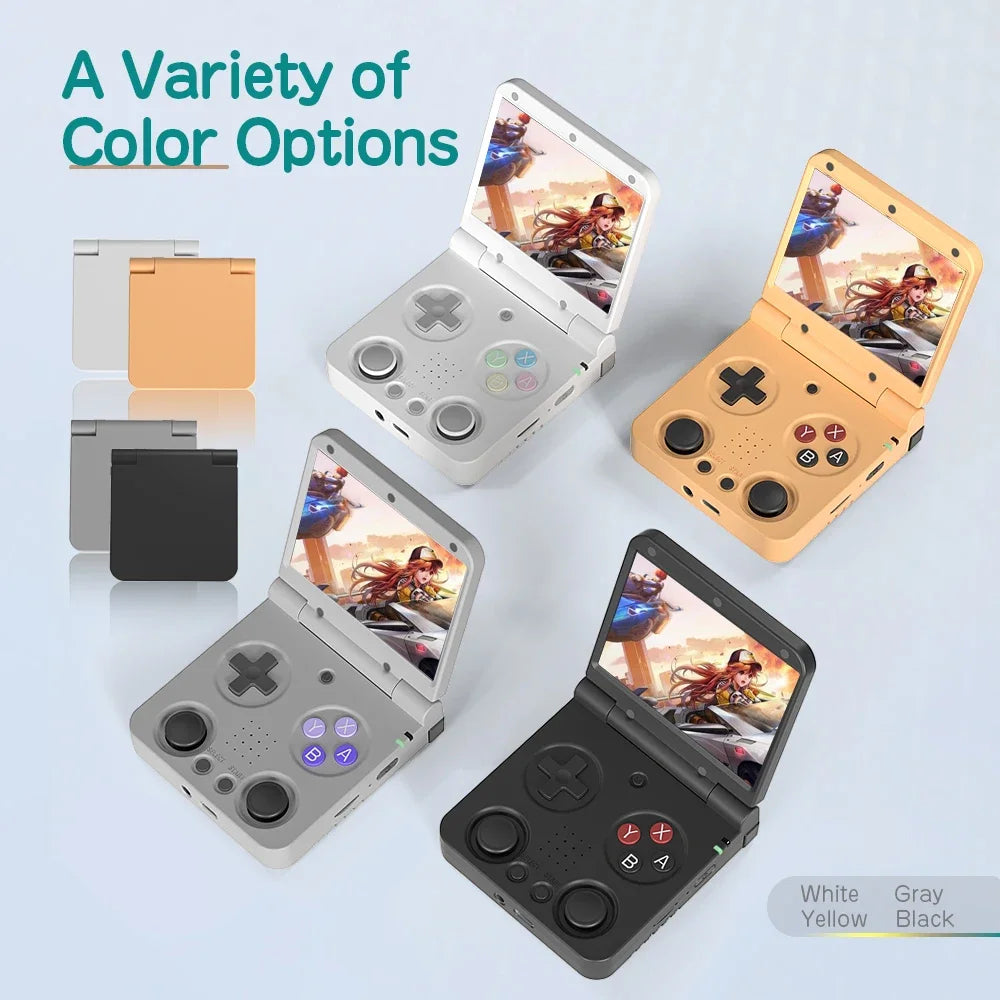 MIYOO Flip V2 Handheld Game Console – 3.5'' IPS Screen, Linux System, Onion OS, Free Storage Bag | Ultimate Retro Gaming Gift