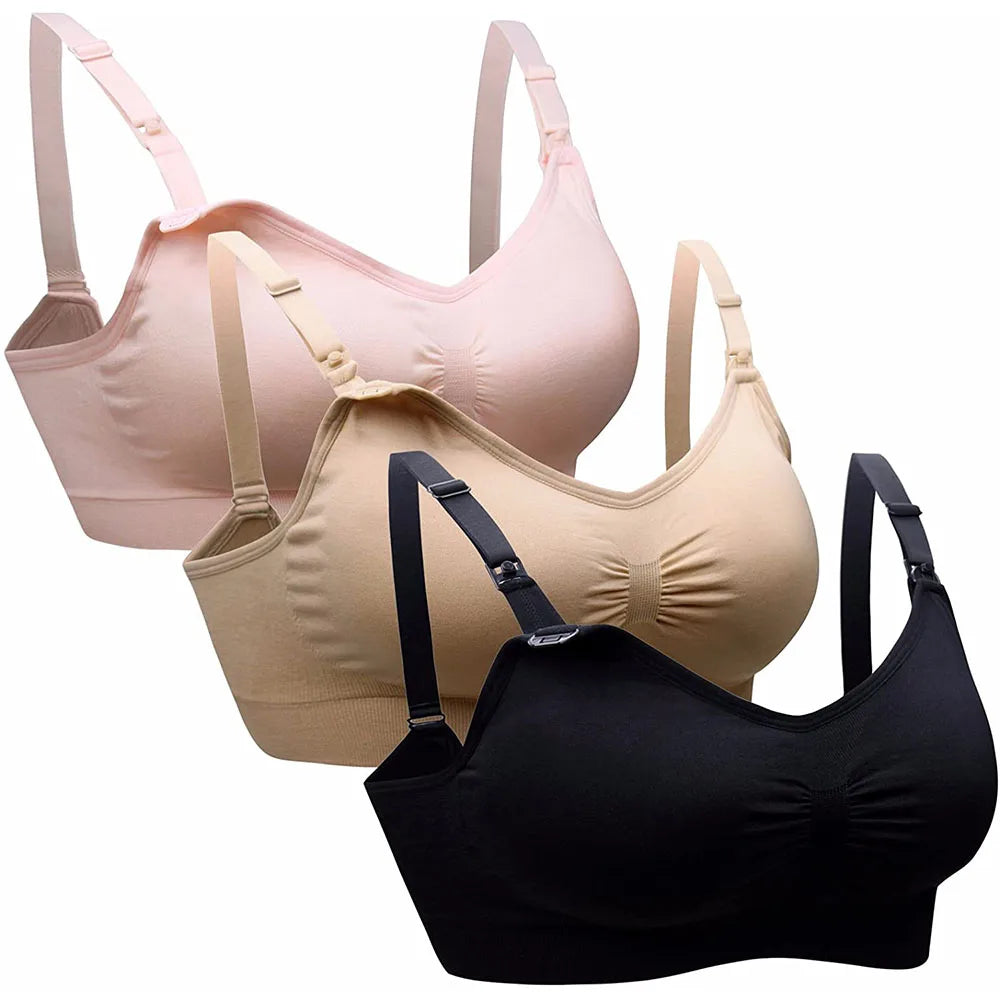 1/3pcs Wirefree Maternity Nursing Bras β Breathable Breastfeeding Bra for Pregnant Women