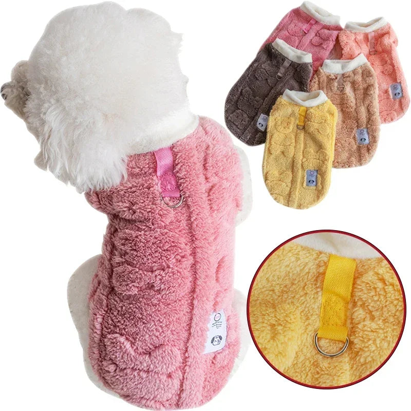 Soft Fleece Dog Sweater – Winter Warmth for Small Pets