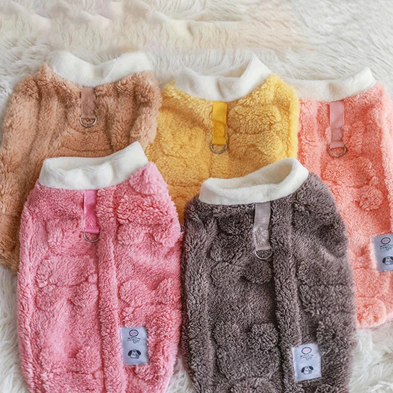 Soft Fleece Dog Sweater – Winter Warmth for Small Pets