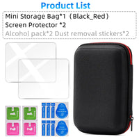 Tempered Glass + EVA Storage Case Set for R36S/R35S | Console Screen Protector & Carry Bag Accessories Kit