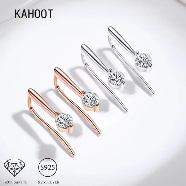 Moissanite Earrings – 925 Sterling Silver Fashion Jewelry for Women