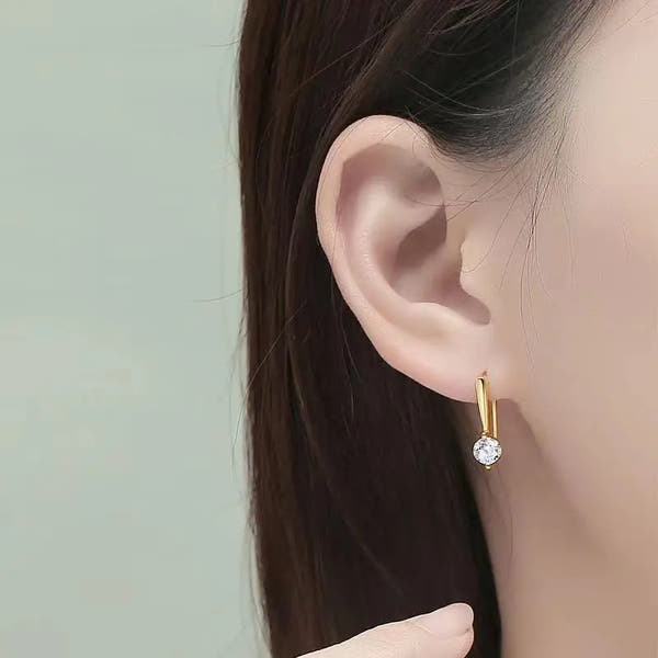 Moissanite Earrings – 925 Sterling Silver Fashion Jewelry for Women