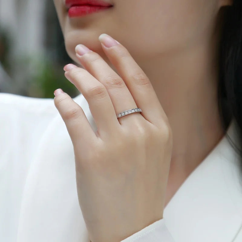 10 Pcs Small Moissanite Wedding Engagement Ring – S925 Silver Women’s Jewelry