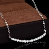 Moissanite Pendant Necklace VVS1 Bar Design Sterling Silver