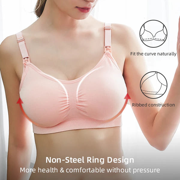 Plus Size Nursing Bra Breathable Seamless For Breastfeeding