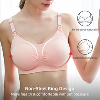 Plus Size Nursing Bra Breathable Seamless For Breastfeeding