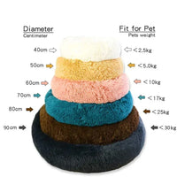 Super Soft Plush Donut Cat Bed Washable Calming Pet Bed