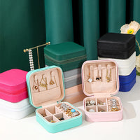 PU Leather Jewelry Mini Storage Box – Travel & Home Organizer for Rings, Earrings, Bracelets & Necklaces