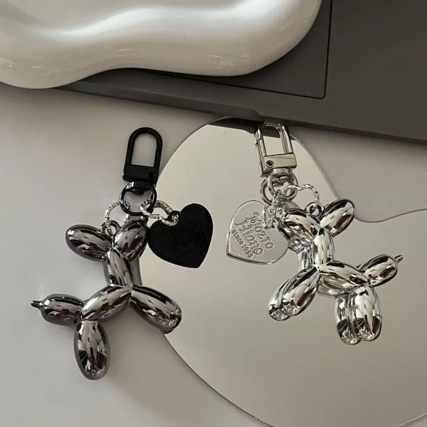 Y2K Balloon Dog Keychain – Punk Style Fashion Bag & Car Pendant