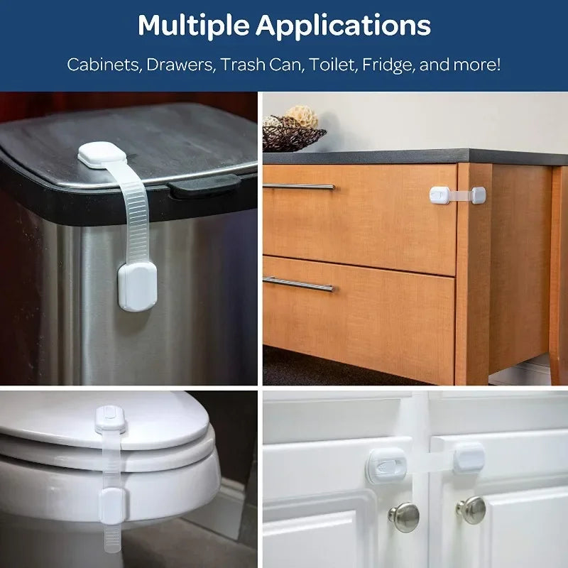 Baby Safety Lock Kit Cabinet Drawer Latches With Adhesive