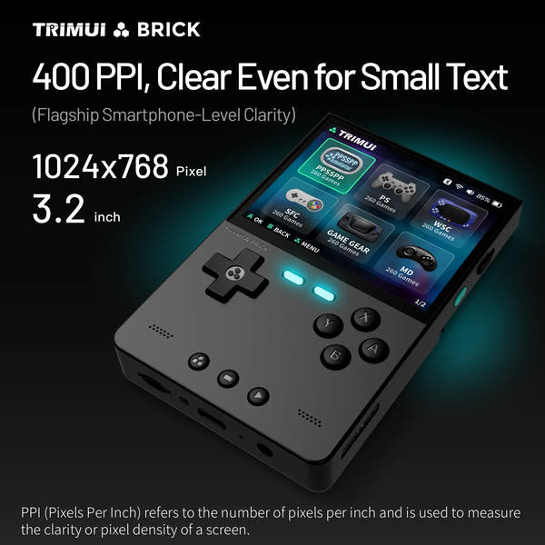 Trimui Brick Console 3 Point 2 Inch IPS Screen LED Lighting