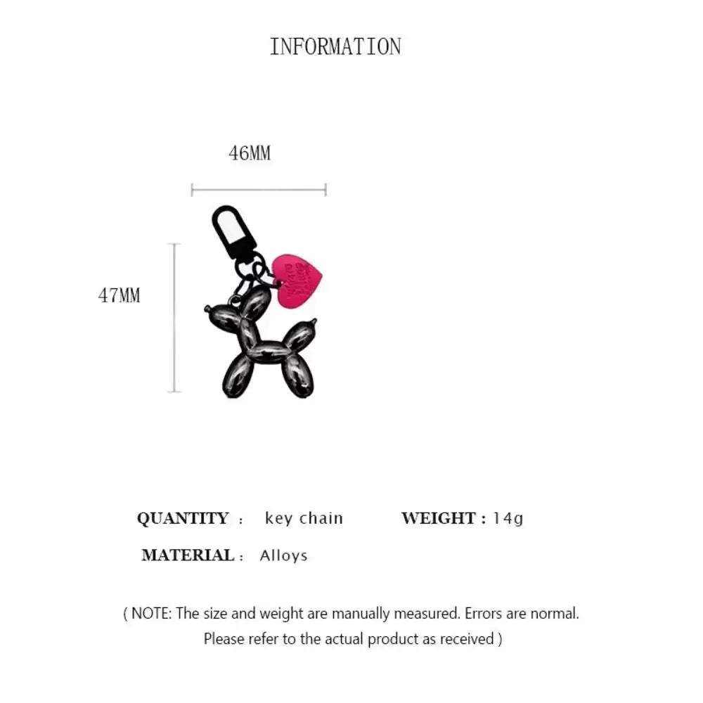 Y2K Balloon Dog Keychain – Punk Style Fashion Bag & Car Pendant