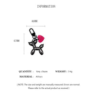 Y2K Balloon Dog Keychain – Punk Style Fashion Bag & Car Pendant