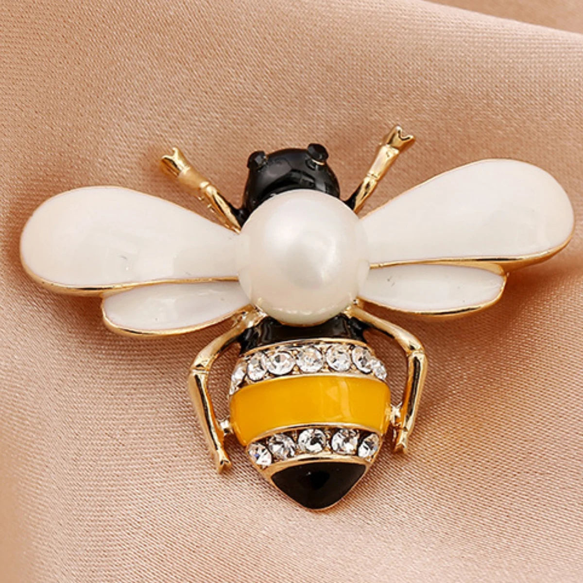 Women’s Fashion Pearl & Crystal Bee Brooch Pin – Trendy Personalized Jewelry Gift (Multiple Variants)