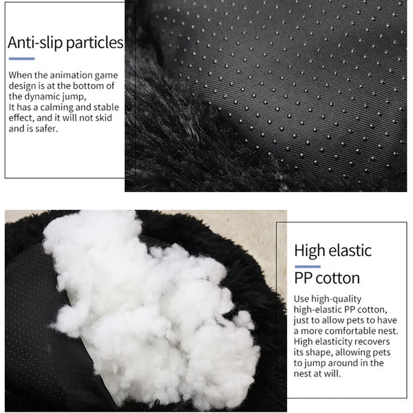 Super Soft Plush Donut Cat Bed Washable Calming Pet Bed