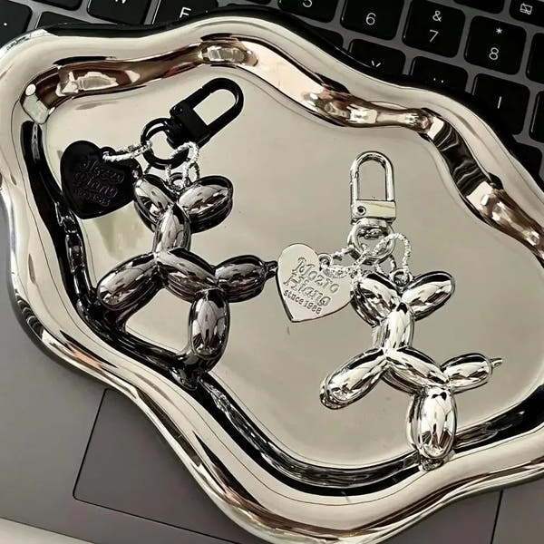 Y2K Balloon Dog Keychain – Punk Style Fashion Bag & Car Pendant