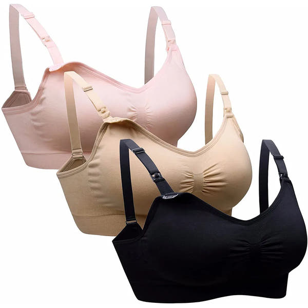 1/3pcs Wirefree Maternity Nursing Bras – Breathable Breastfeeding Bra for Pregnant Women