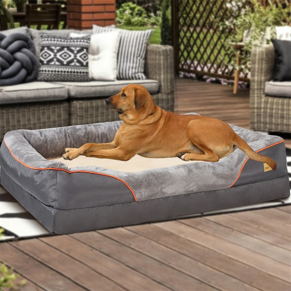 Jumbo Orthopedic Memory Foam Dog Bed With Washable Cover