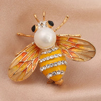 Women’s Fashion Pearl & Crystal Bee Brooch Pin – Trendy Personalized Jewelry Gift (Multiple Variants)