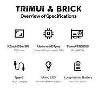 Trimui Brick Console 3 Point 2 Inch IPS Screen LED Lighting