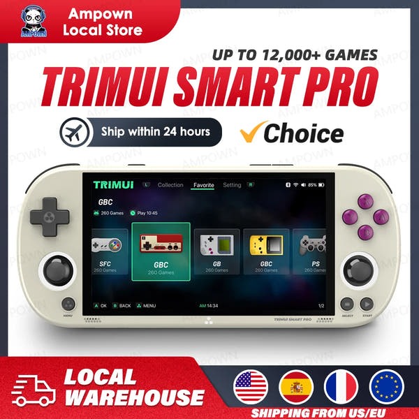 Trimui Smart Pro Handheld Game Console 4.96 Inch IPS RGB
