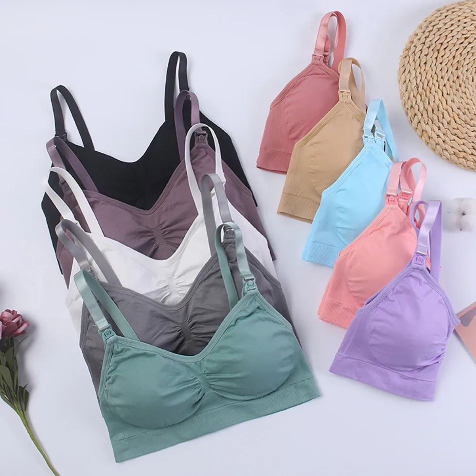 Breathable Maternity Nursing Bras 3 Pack Wireless Seamless