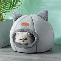 Cozy Cat & Small Dog Bed – Deep Sleep Winter Cave Tent | Soft Indoor Pet House Nest for Cats & Puppies