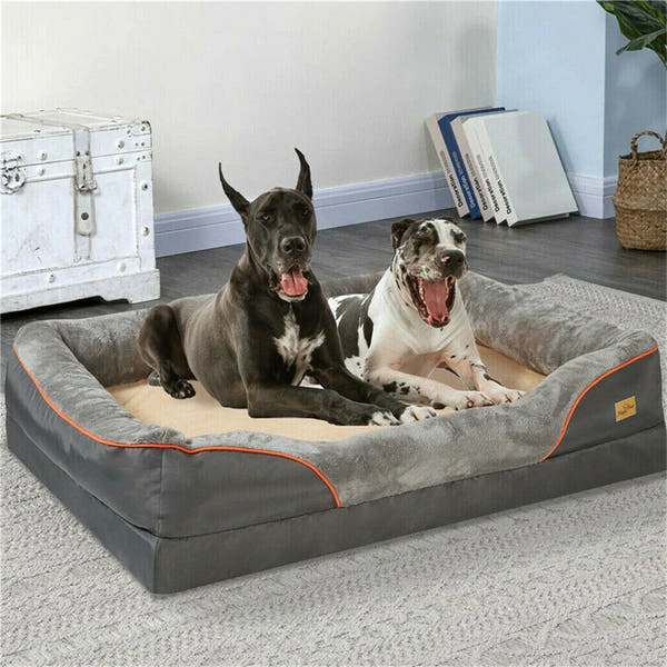 Jumbo Orthopedic Memory Foam Dog Bed With Washable Cover
