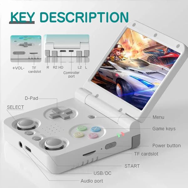 Miyoo Flip V2 Handheld Console 3.5 Inch IPS Screen Onion OS