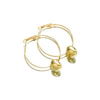 2024 Heart Pendant Hoop Earrings – Fashion Big Circle Drop Earrings for Women (Gold & Silver Variants)