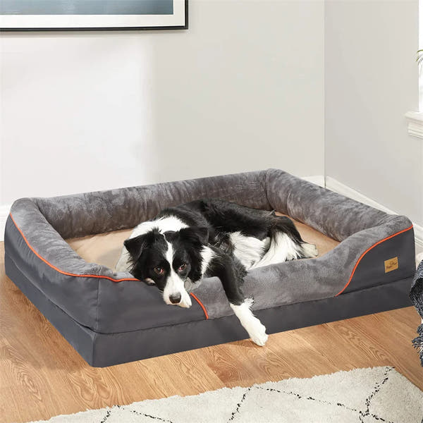 Jumbo Orthopedic Memory Foam Dog Bed With Washable Cover