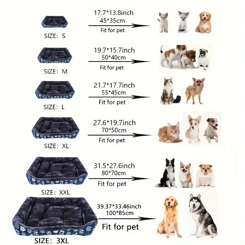 Cozy Plush Pet Dog Bed Sofa Mat Non Slip Cushion All Sizes