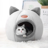 Cozy Cat & Small Dog Bed – Deep Sleep Winter Cave Tent | Soft Indoor Pet House Nest for Cats & Puppies
