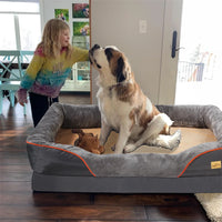Jumbo Orthopedic Memory Foam Dog Bed With Washable Cover