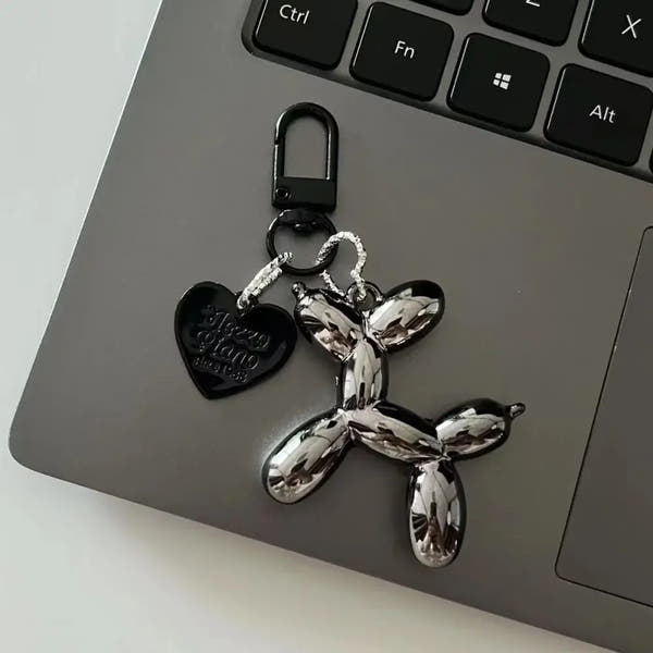 Y2K Balloon Dog Keychain – Punk Style Fashion Bag & Car Pendant