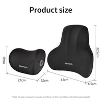 Memory Foam Car Neck Cushion & Lumbar Support Pillow – Universal Car Seat Comfort Accessories
