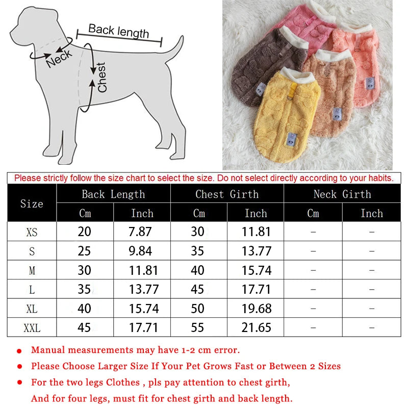 Soft Fleece Dog Sweater – Winter Warmth for Small Pets