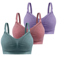 Breathable Maternity Nursing Bras 3 Pack Wireless Seamless