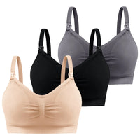 Breathable Maternity Nursing Bras 3 Pack Wireless Seamless