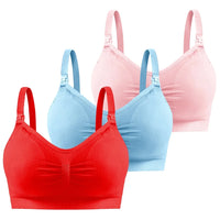 Breathable Maternity Nursing Bras 3 Pack Wireless Seamless