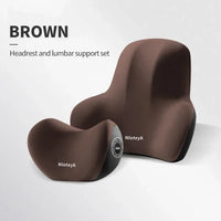 Memory Foam Car Neck Cushion & Lumbar Support Pillow – Universal Car Seat Comfort Accessories