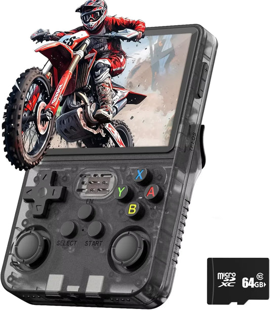 R36S Retro Handheld Game Console – 3.5” IPS Screen, 20,000+ Classic Games, ArkOS 2.0, Portable Video Player (64GB/128GB)