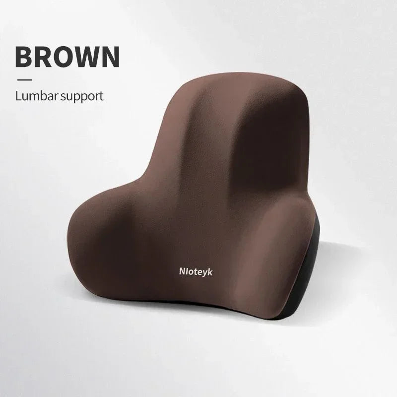 Memory Foam Car Neck Cushion & Lumbar Support Pillow – Universal Car Seat Comfort Accessories