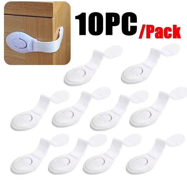10 Pieces Child Safety Drawer Cabinet Locks Baby Proof
