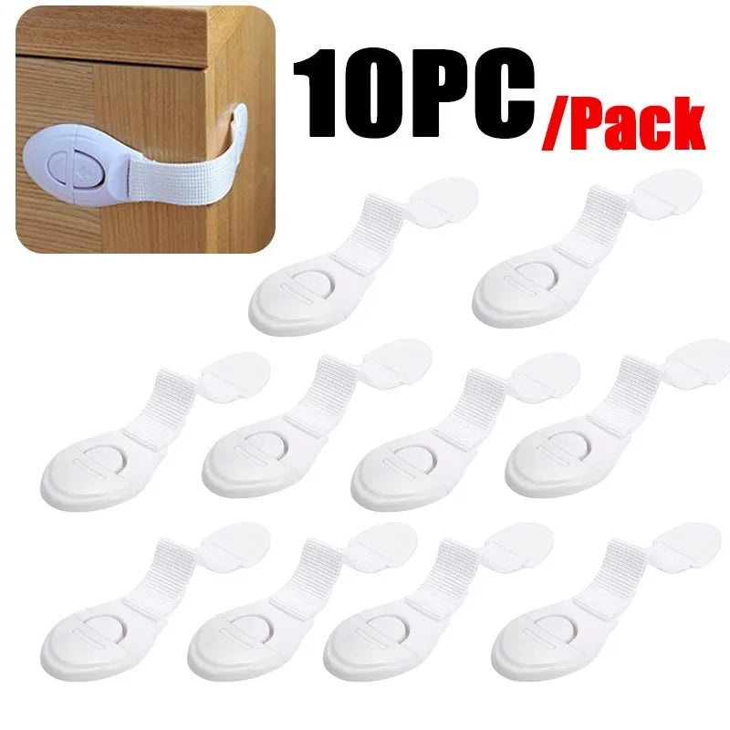 10 Pieces Child Safety Drawer Cabinet Locks Baby Proof